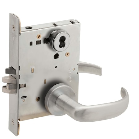 Schlage Grade 1 Classroom Security Mortise Lock, SFIC Prep Less Core, 17 Lever, A Rose, Satin Chrome Finish,  L9071B 17A 626